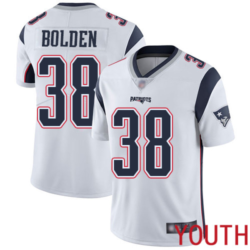 New England Patriots Football #38 Vapor Limited White Youth Brandon Bolden Road NFL Jersey->women nfl jersey->Women Jersey